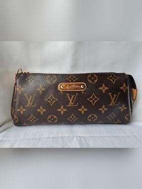 Louis Vuitton Monogram Pochette Eva Clutch Authentic